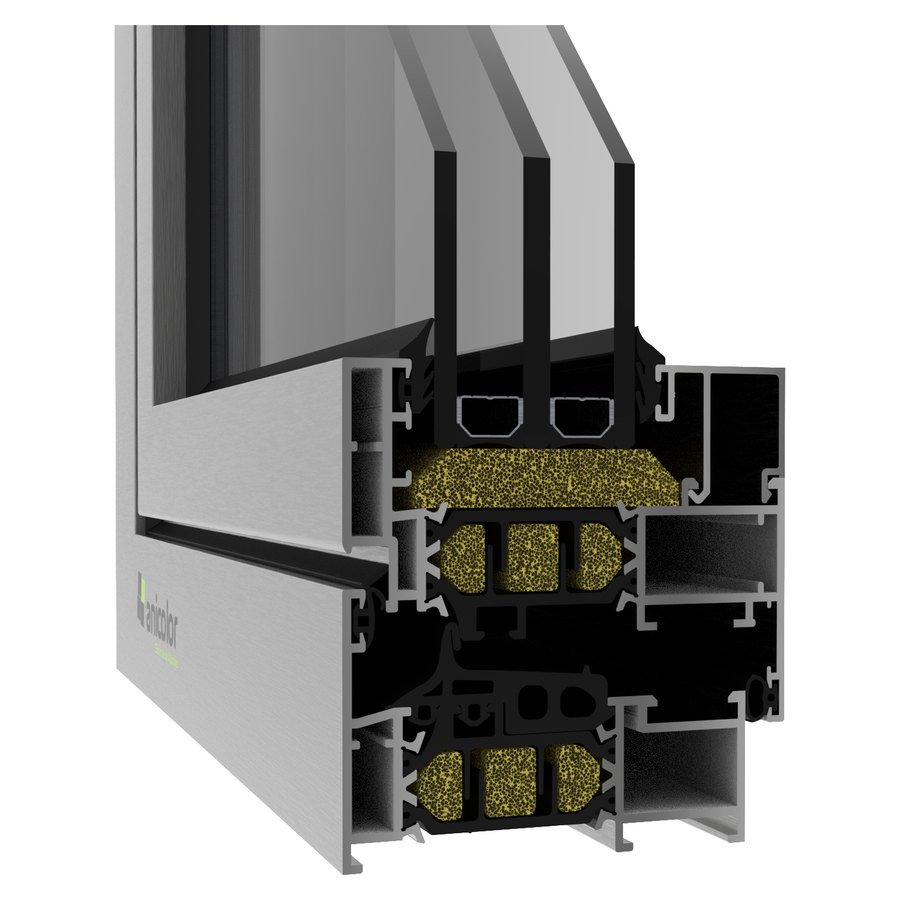 Render 3D do sistema para portas